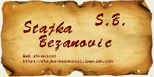 Stajka Bežanović vizit kartica